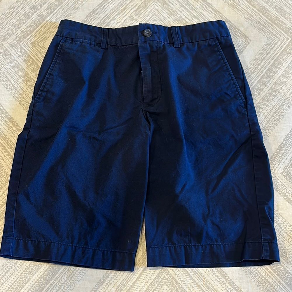 POLO Ralph Lauren Boys Navy Blue Straight Chino Shorts Size 12